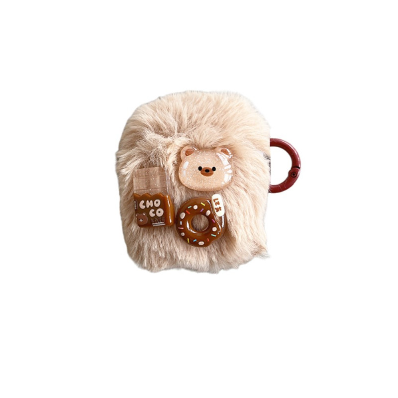 Coque AirPods Peluche Beige