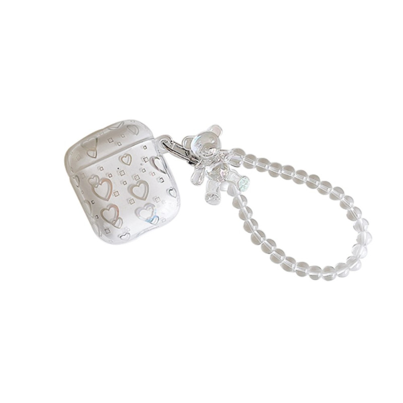 Coque AirPods 2 / 1 Pendentif Ours et Bracelet