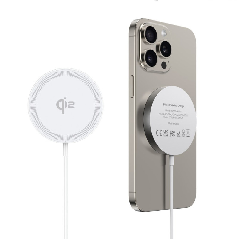 Chargeur Magnétique Sans Fil Rapide pour iPhone 16 et AirPods 4 DUZZONA