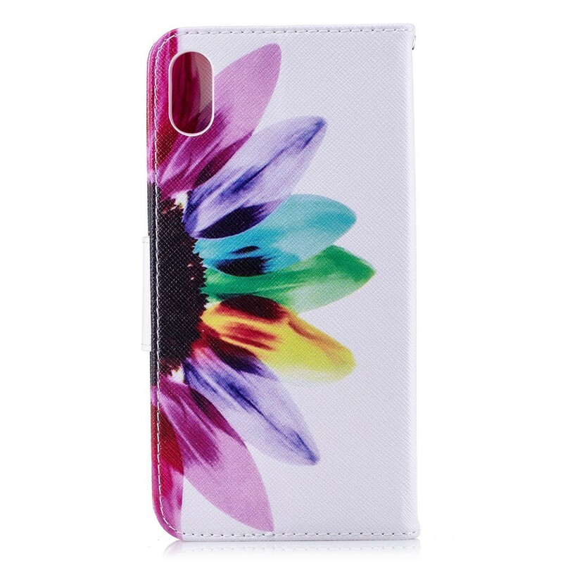 Housse iPhone XS Max Fleur Aquarelle