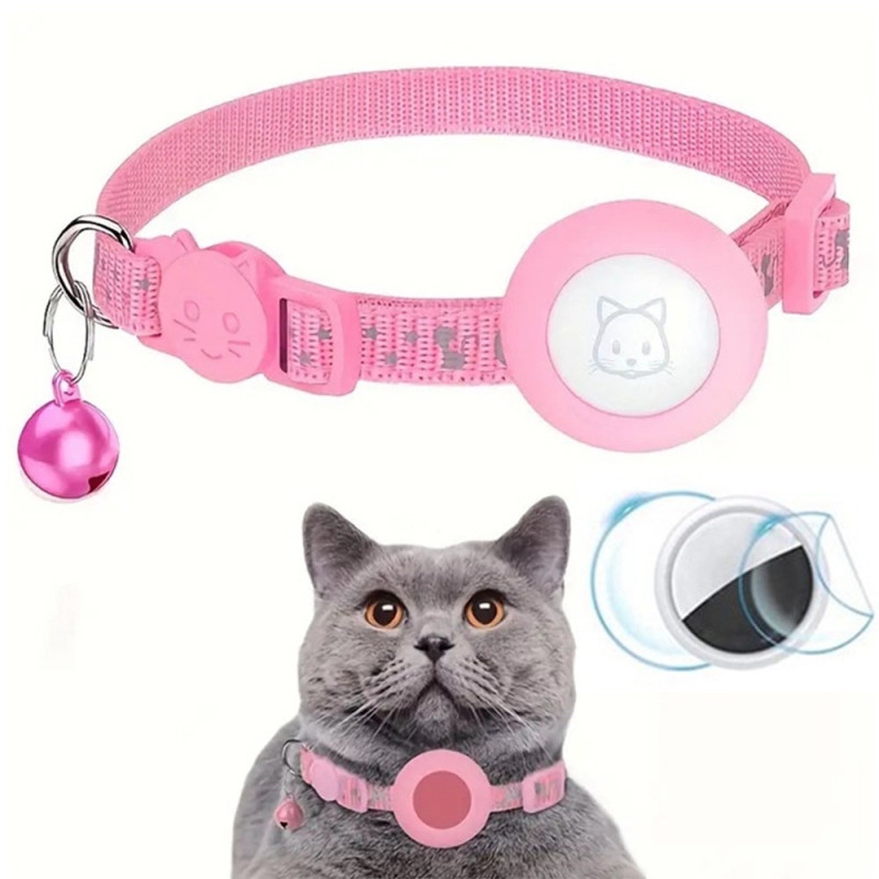 Collier Chat pour AirTag Nylon