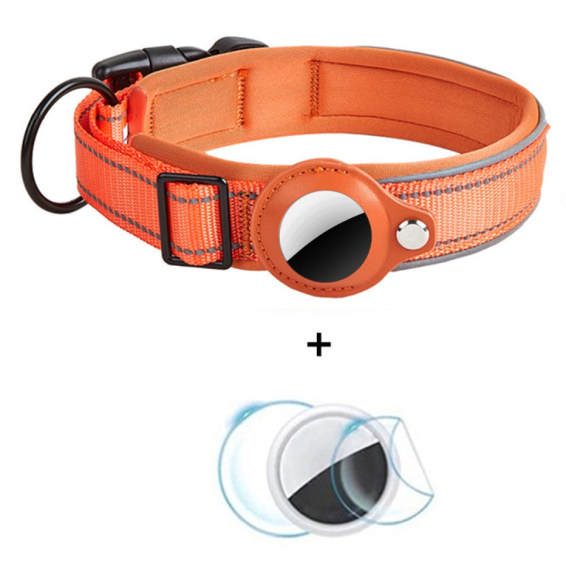 Collier pour chien avec support pour AirTag Réfléchissant