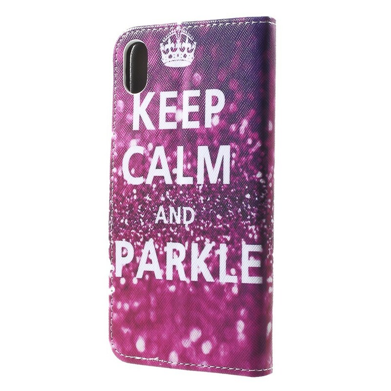 Housse iPhone XR Keep Calm and Sparkle