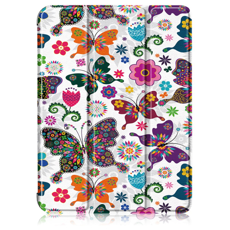 Smart Case iPad Mini 7 (2024) / Mini 6 (2021) Papillons et Fleurs Vintage