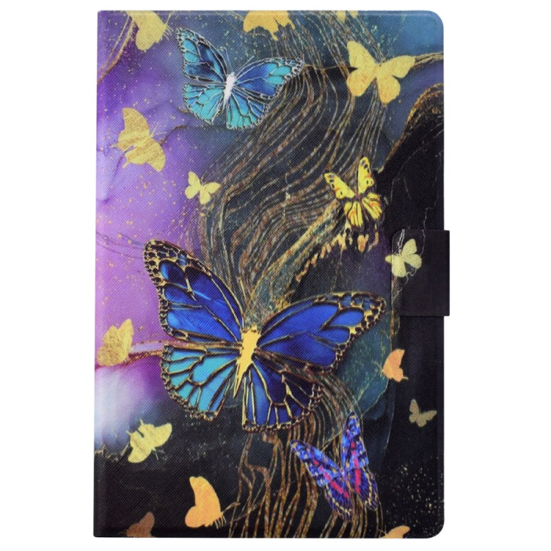 Housse iPad Mini 5 (2019)/4/3/2/1 Motif Papillons Dorés