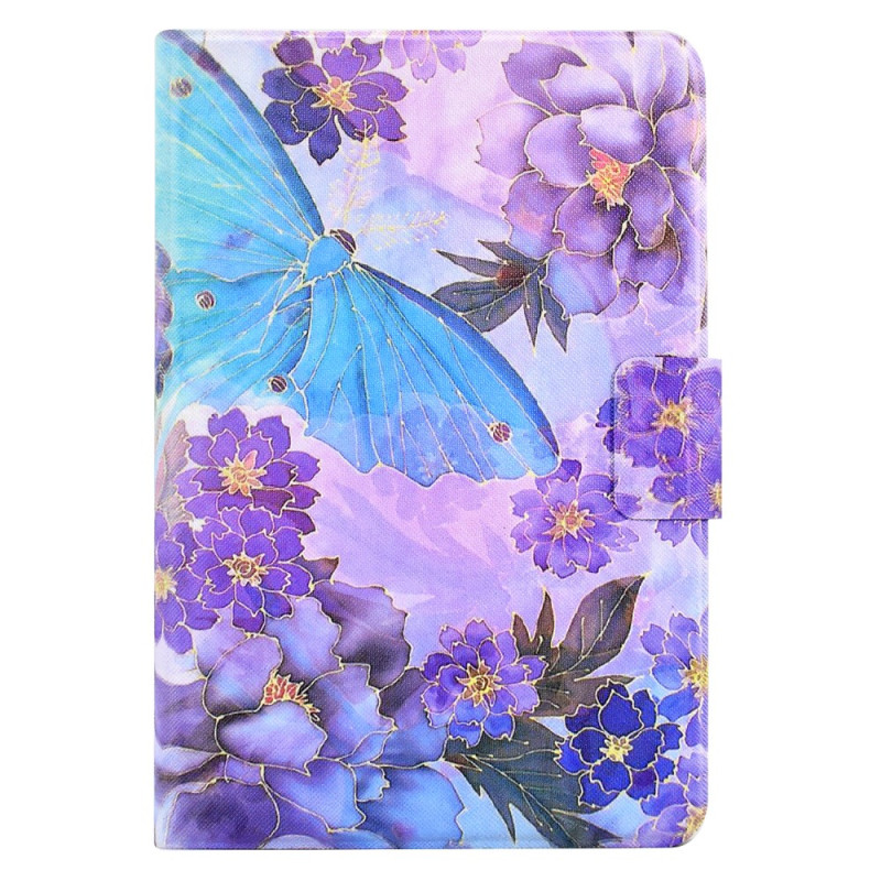 Housse iPad Mini 5 (2019)/4/3/2/1 Motif Pivoine et Papillons