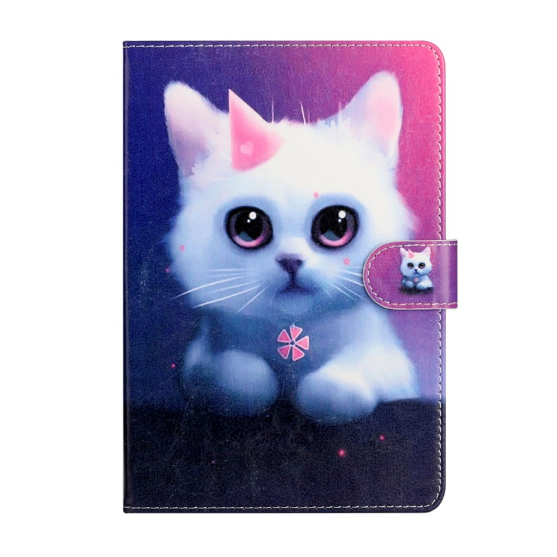 Housse iPad Mini 5 (2019)/4/3/2/1 Chaton Blanc