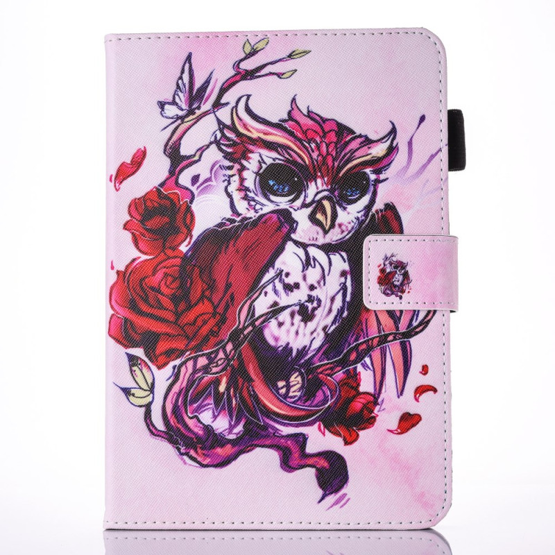 Housse iPad Mini 5 (2019)/4/3/2/1 Hibou Rouge