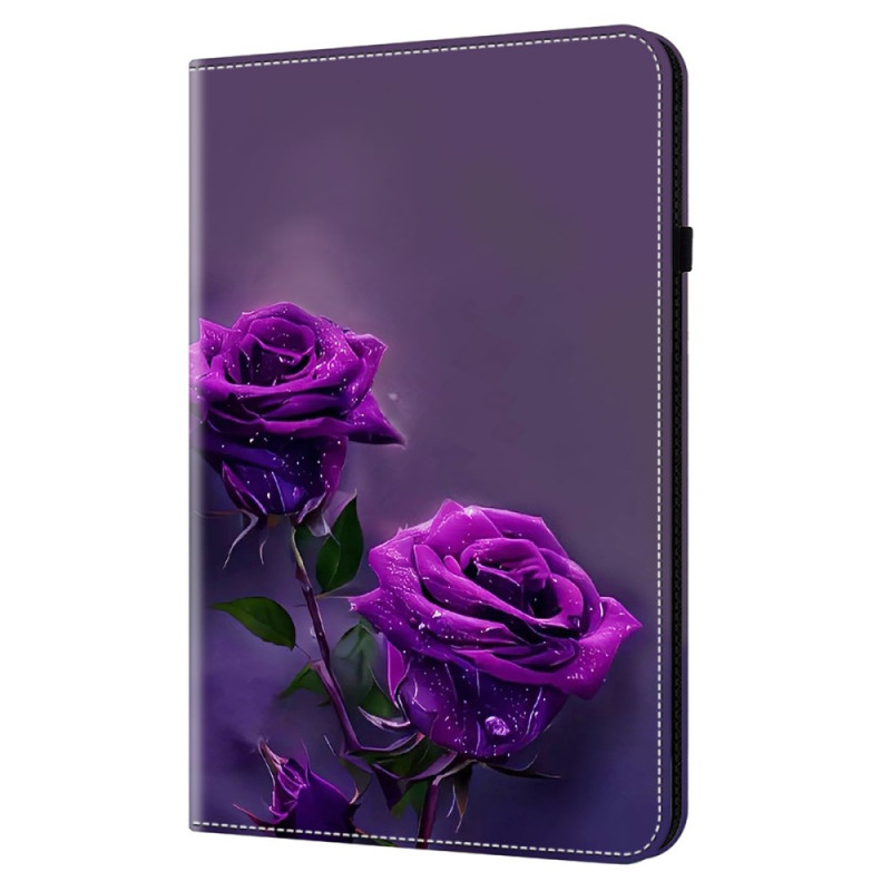 Étui Samsung Galaxy Tab S9 FE / S9 Roses Violettes