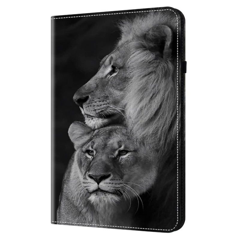 Étui Samsung Galaxy Tab S9 FE / S9 Couple de Lions