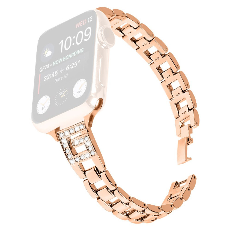 Bracelet Apple Watch Series 46mm à 42mm / SE / Ultra 49mm Strass Élégance