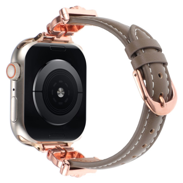 Bracelet Apple Watch Series 46mm à 42mm / SE / Ultra 49mm Classique Design Tête de Léopard