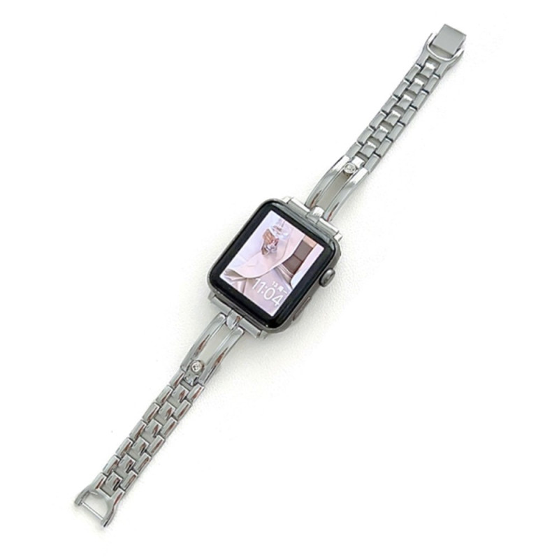 Bracelet Apple Watch Series 46mm à 42mm / SE / Ultra 49mm Alliage et Strass