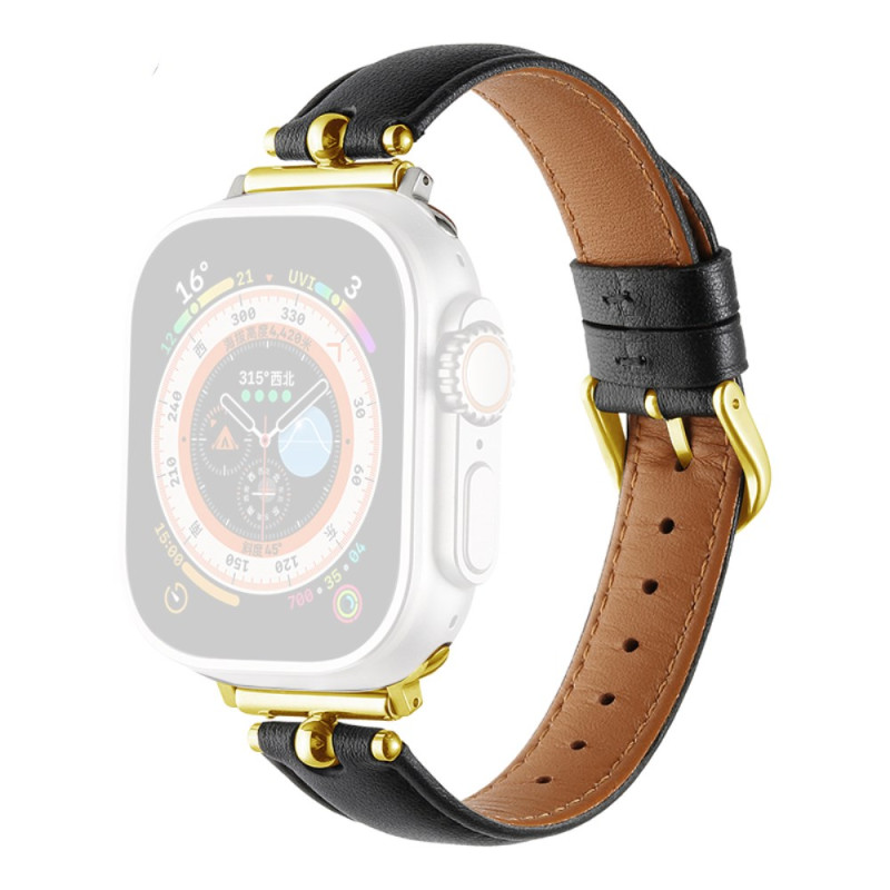 Bracelet Apple Watch Series 46mm à 42mm / SE / Ultra 49mm Cuir et Métal