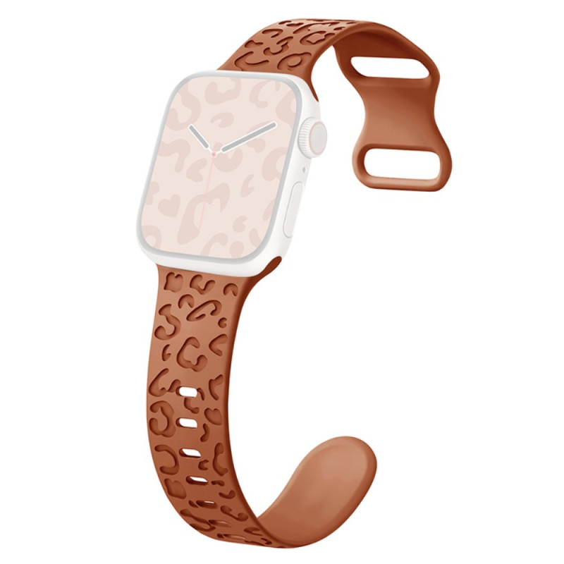 Bracelet Apple Watch Series 46mm à 42mm / SE / Ultra 49mm Motif Léopard