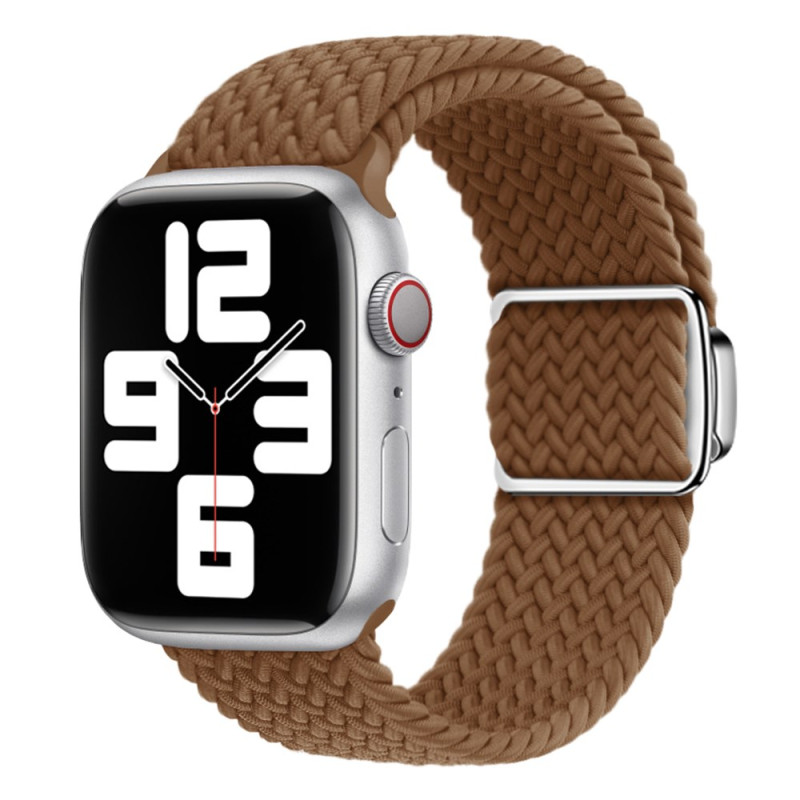 Bracelet Apple Watch Series 46mm à 42mm / SE / Ultra 49mm Nylon Tressé Uni ou Multicolore