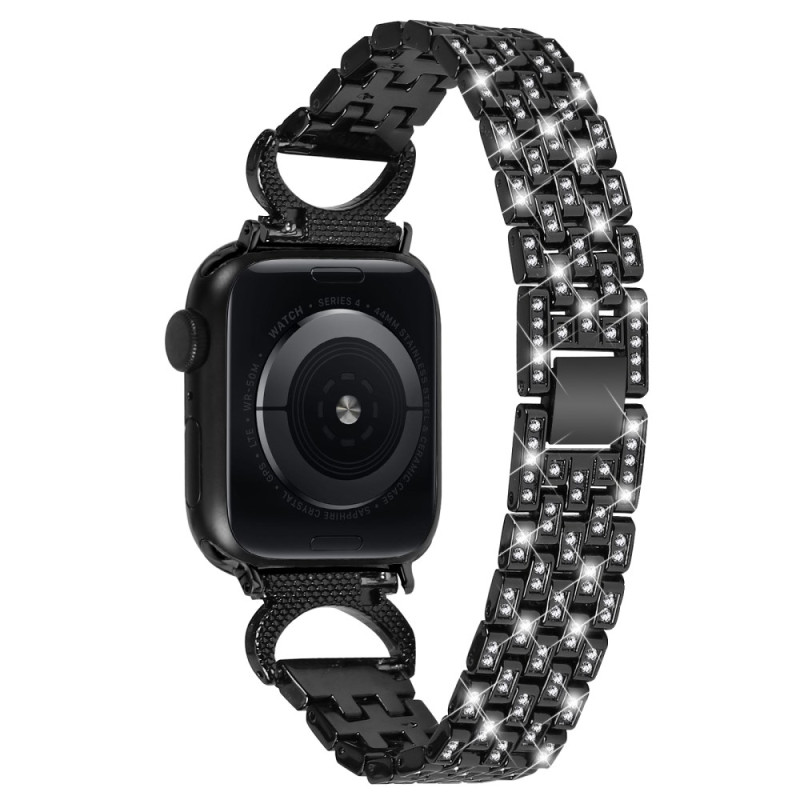 Bracelet Apple Watch Series 46mm à 42mm / SE / Ultra 49mm Rangées Strass