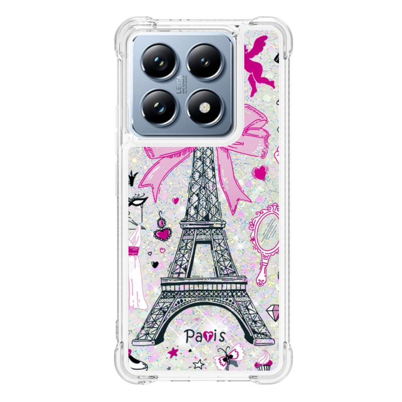 Coque Xiaomi 14T / 14T Pro Paillettes Tour-Eiffel