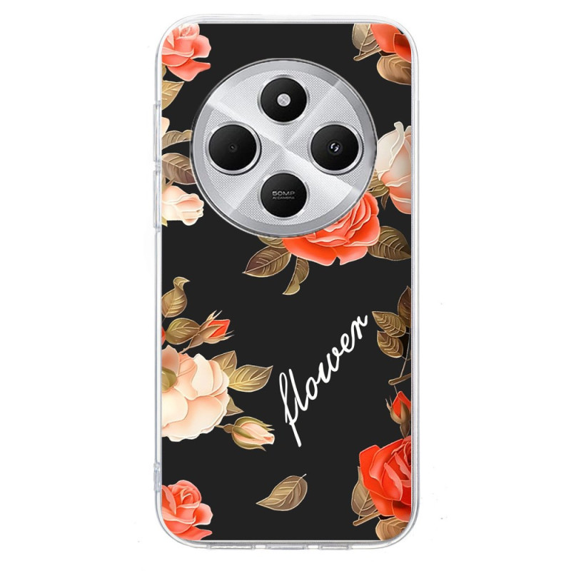 Coque Xiaomi Redmi 14C / Poco C75 Motif Floral Noir