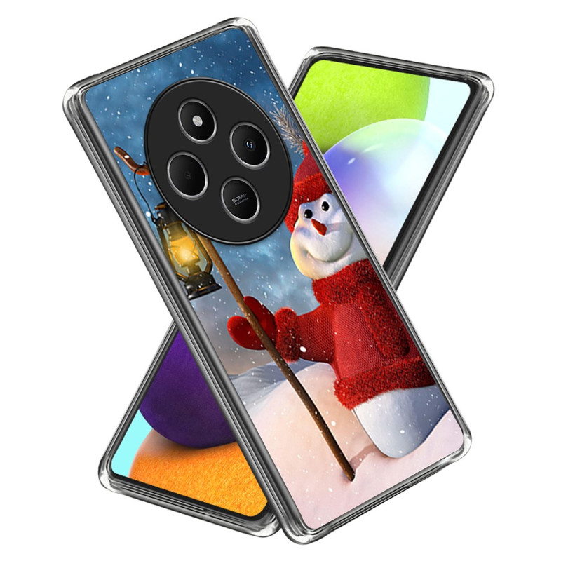 Coque Xiaomi Redmi 14C / Poco C75 Bonhomme de Neige au Pull Rouge