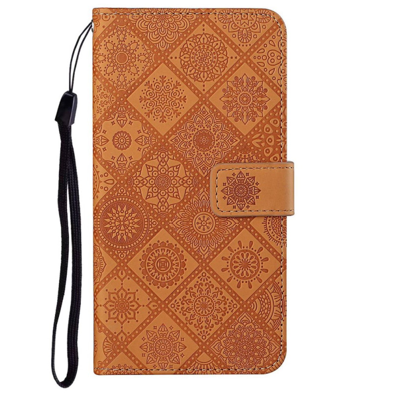 Housse Xiaomi Redmi 14C / Poco C75 Patchwork à Lanière