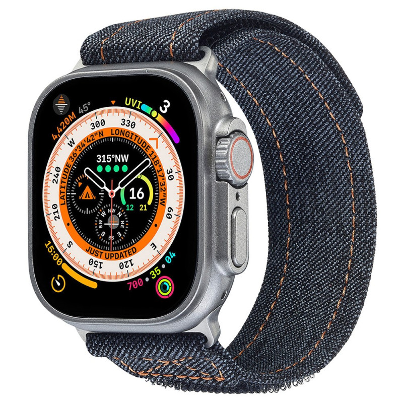 Bracelet Apple Watch Series 46mm à 42mm / SE / Ultra 49mm Denim KALEBOL