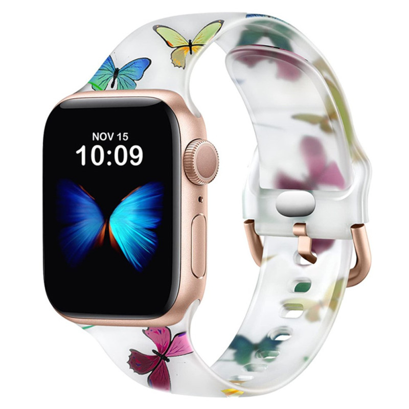 Bracelet Apple Watch Series 46mm à 42mm / SE / Ultra 49mm Papillons Colroés