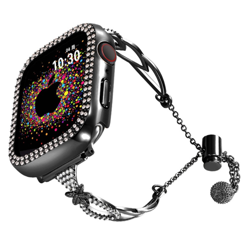 Bracelet Apple Watch Series 46mm à 42mm / SE / Ultra 49mm Cuivre et Strass