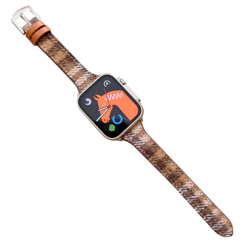 Bracelet Apple Watch Series 46mm à 42mm / SE / Ultra 49mm Tartan Laine