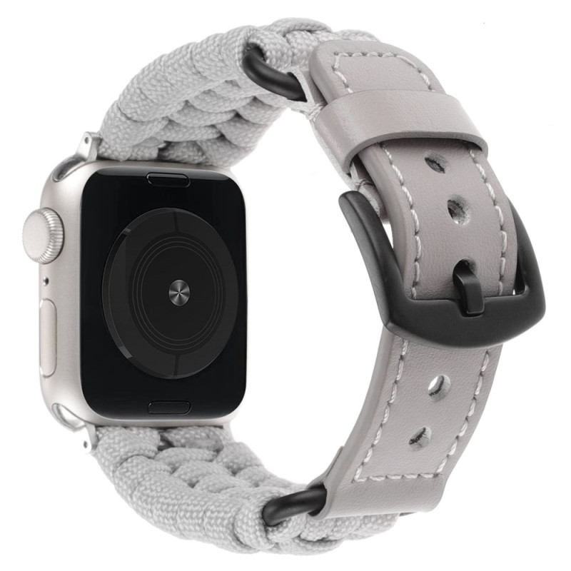 Bracelet Apple Watch Series 46mm à 42mm / SE / Ultra 49mm Corde et Cuir