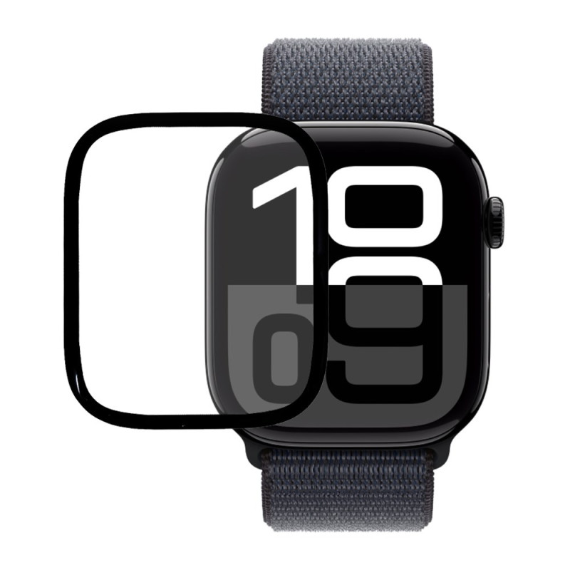 Protecteur Écran Apple Watch Series 10 46mm Rebords Noirs