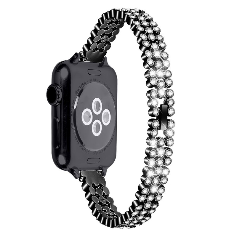 Bracelet Apple Watch Series 42mm à 38mm / Série SE Strass Étincelants