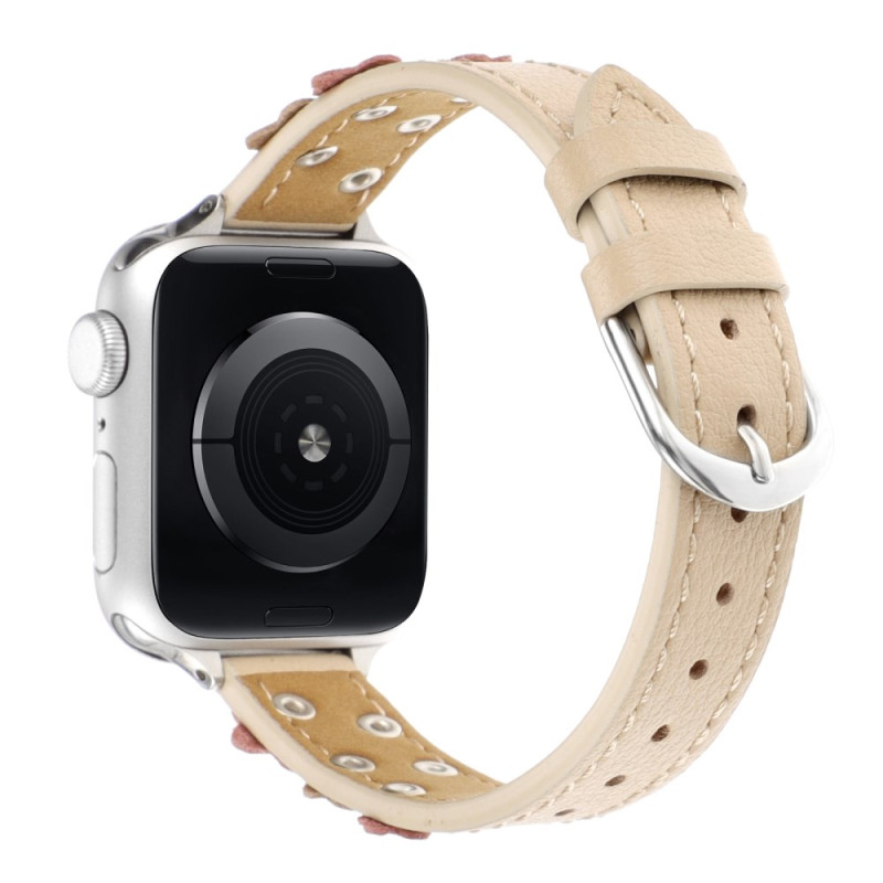 Bracelet Apple Watch Series 42mm à 38mm / Série SE Cuir Floral