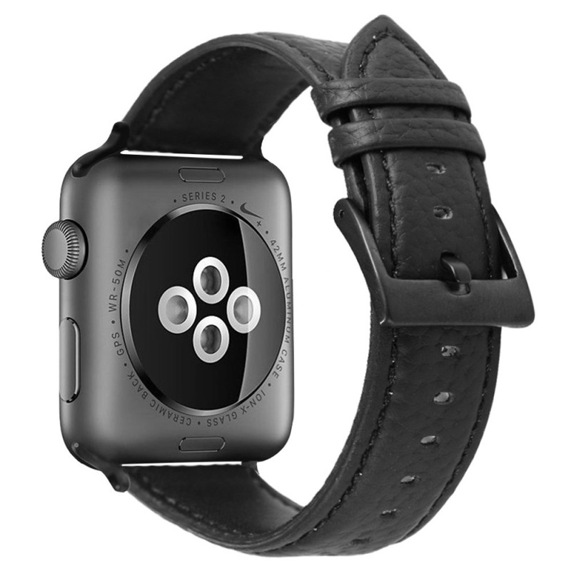 Bracelet Apple Watch Series 42mm à 38mm / Série SE Cuir Litchi