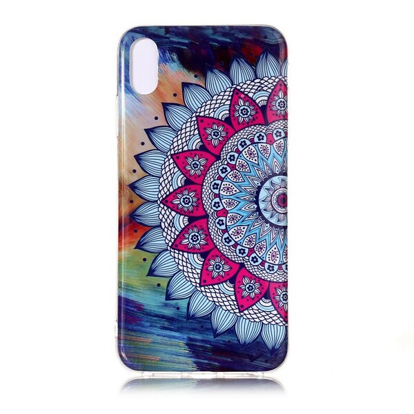 Coque iPhone XS Max Mandala Coloré Fluorescente