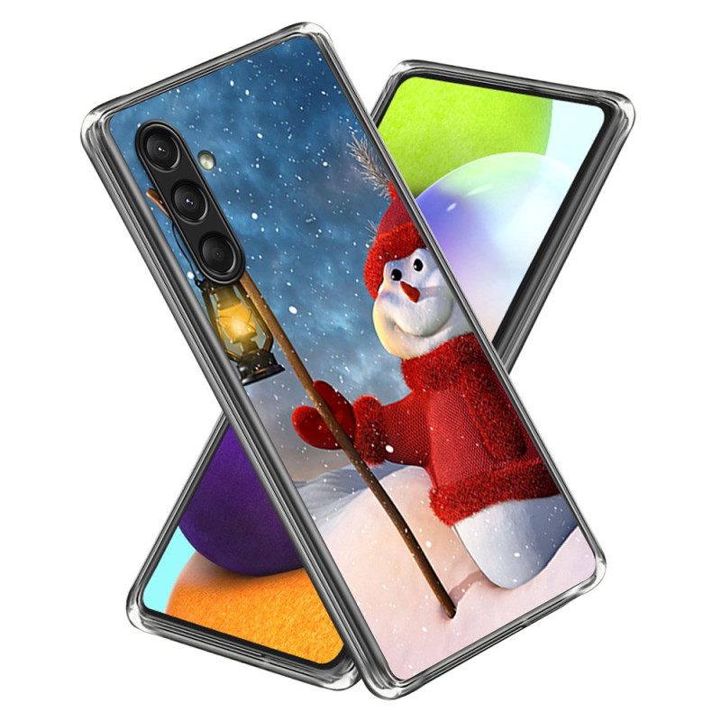 Coque Samsung Galaxy S25 5G Bonhomme de Neige au Pull Rouge