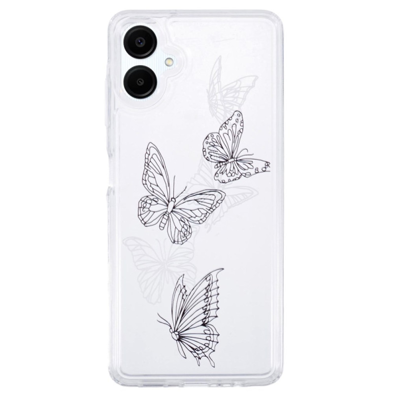 Coque Samsung Galaxy A06 Transparente Motif Papillons