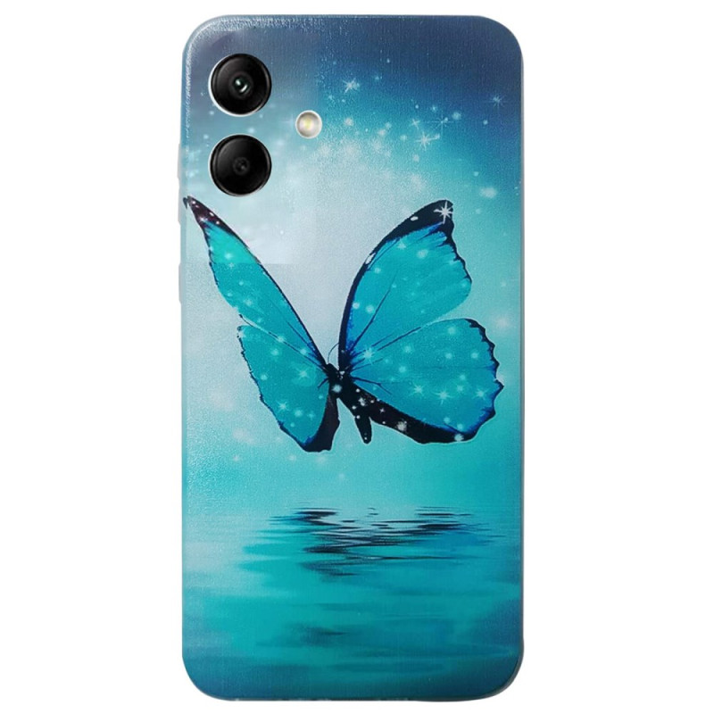 Coque Samsung Galaxy A06 Motif Papillon Bleu