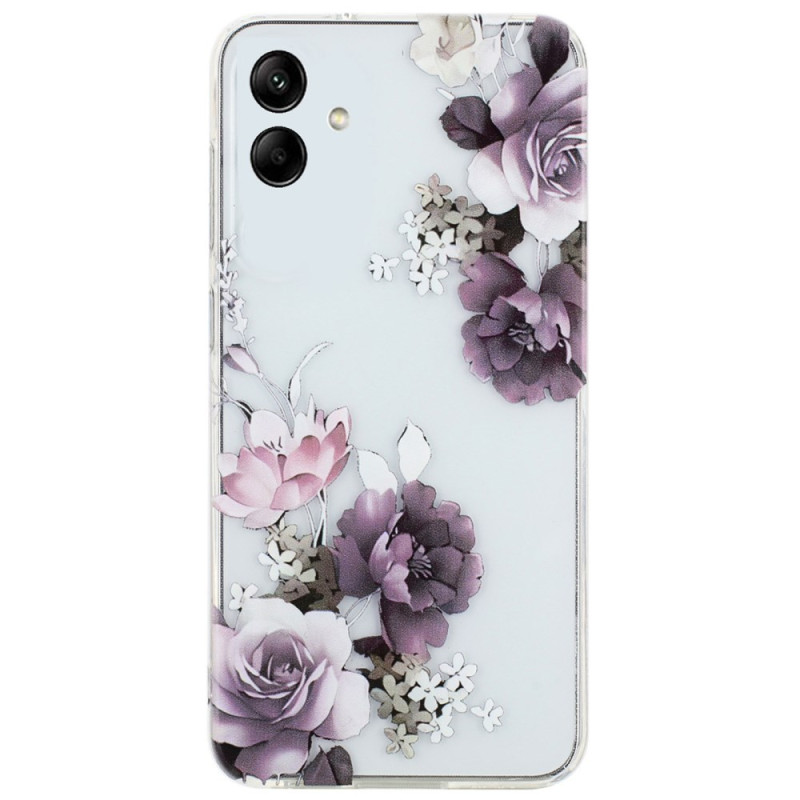 Coque Samsung Galaxy A06 Pivoines Violettes