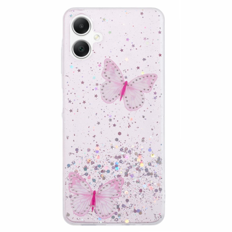 Coque Samsung Galaxy A06 Papillons Paillettes