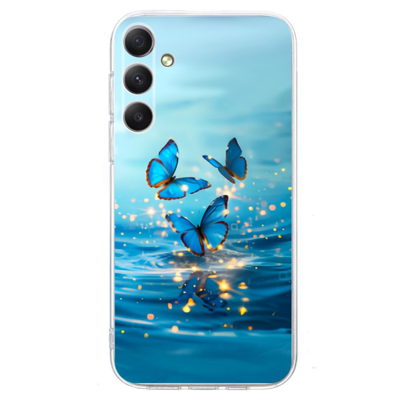 Coque Samsung Galaxy A36 5G Papillons Bleus