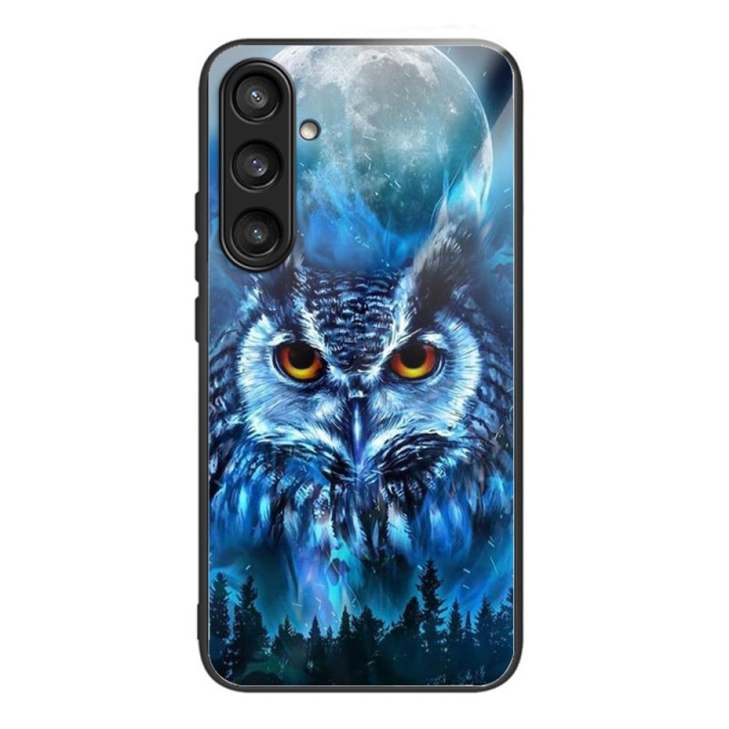 Coque Samsung Galaxy S25 5G Verre Trempé Hibou Lune