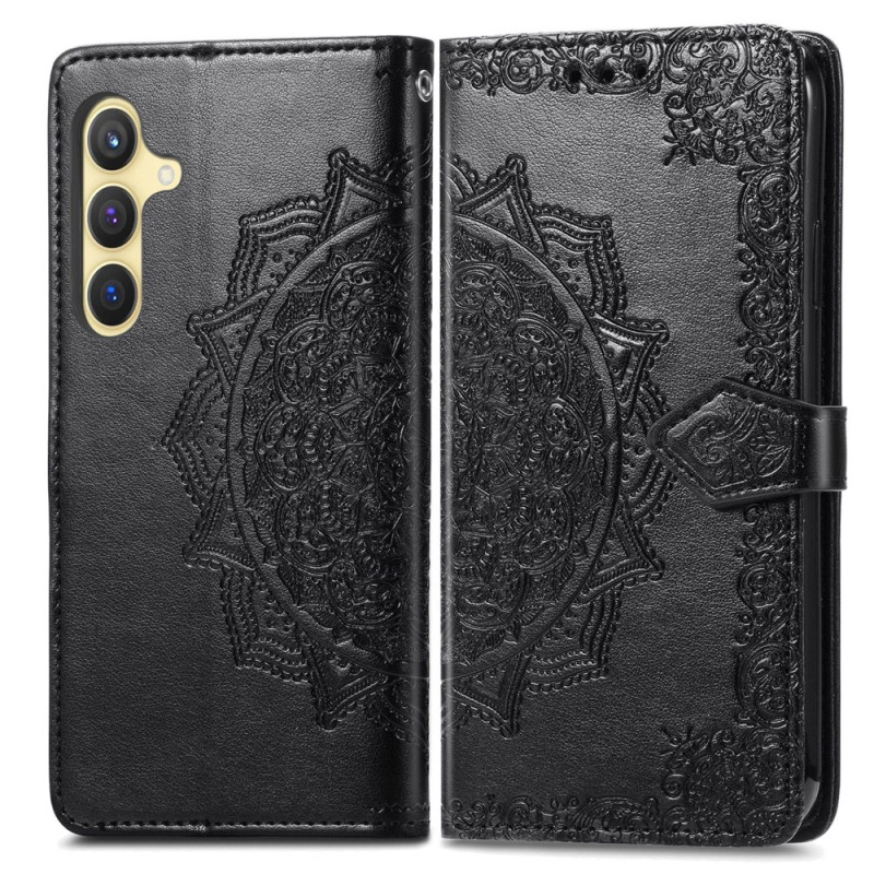 Housse Samsung Galaxy S25 5G Mandala Baroque à Lanière