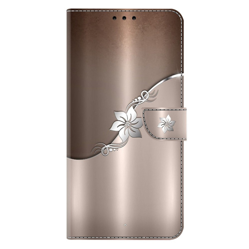 Housse Samsung Galaxy S25 Fleur Argent