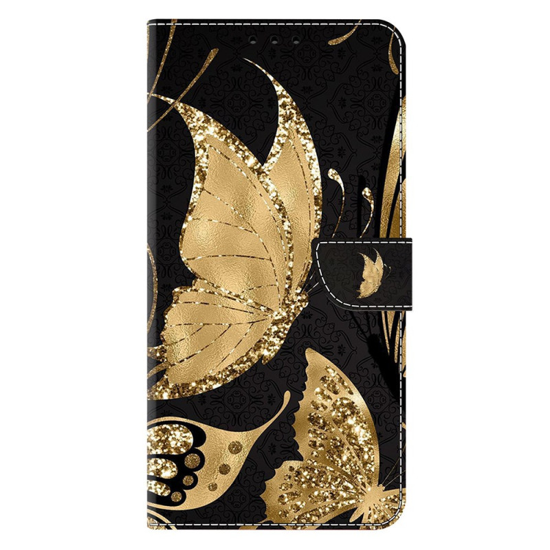 Housse Samsung Galaxy S25 5G Papillon Doré