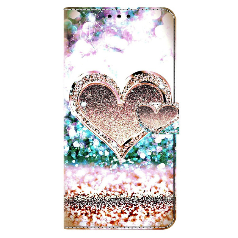 Housse Samsung Galaxy S25 5G Cœur Diamant Rose