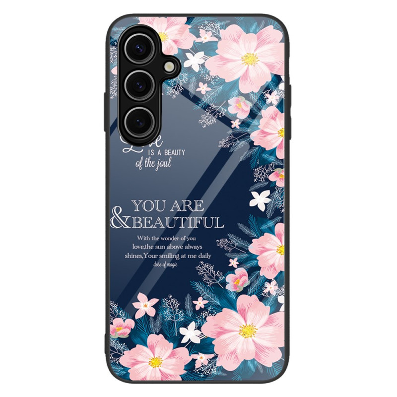 Coque Samsung Galaxy S25 5G Verre Trempé Fleurs Roses