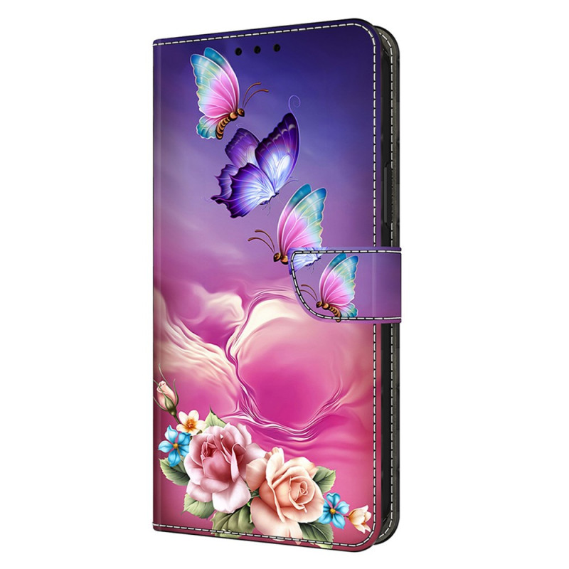 HOusse Samsung Galaxy S25 Plus 5G Papillons et Petites Fleurs