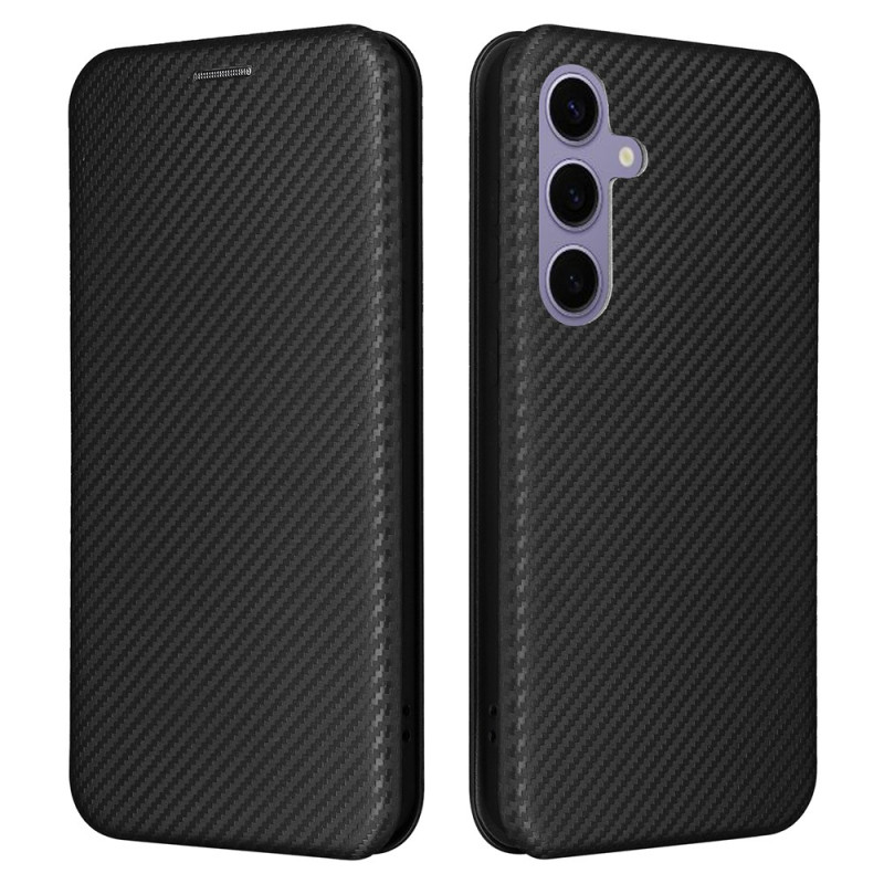 Flip Cover Samsung Galaxy S25 Plus 5G Fibre Carbone