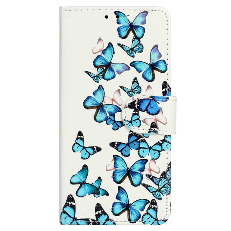 Housse Samsung Galaxy S25 Ultra 5G Vol de Papillons Bleus